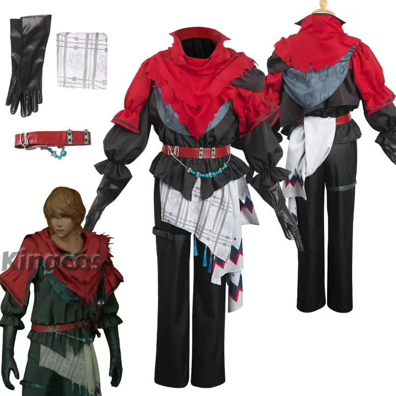 Final Fantasy XVI Joshua Cosplay FF16 Costume Uniform Coat Pants Fantasia Roleplaying Outfit Halloween Carnival Party Cloth Suit