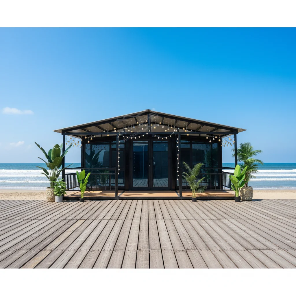 Complete Supporting Facilities Modern Expandable Bedroom Container House Kitchen Rural School Floor-to-Ceiling Panoramic Window