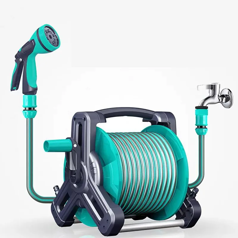 

Настенный выдвижной барабан для садового шланга 20 м с автоматическим возвратом шланга, прочный