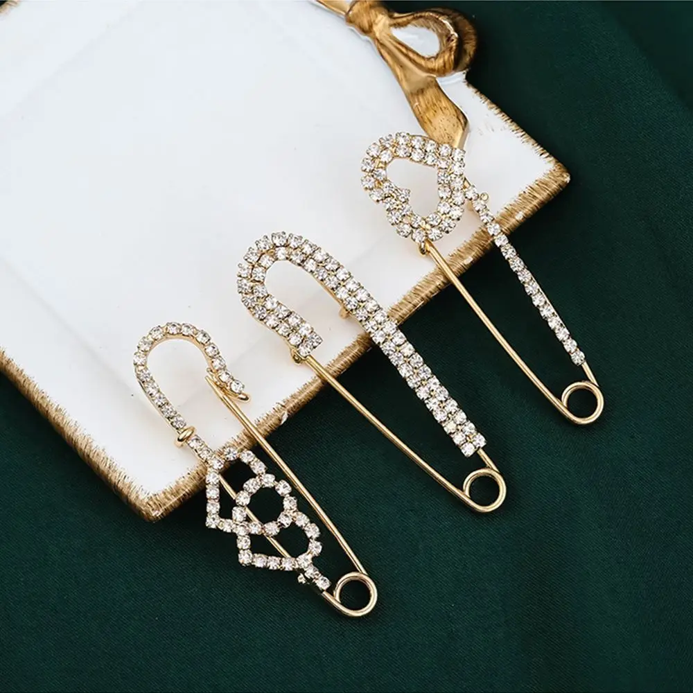 مجوهرات الحفلات وشاح حريري مشبك مكافحة التعرض بروش تشديد حزام دبوس الكورية مشبك دبوس سترة السراويل دبوس المرأة بروش #4