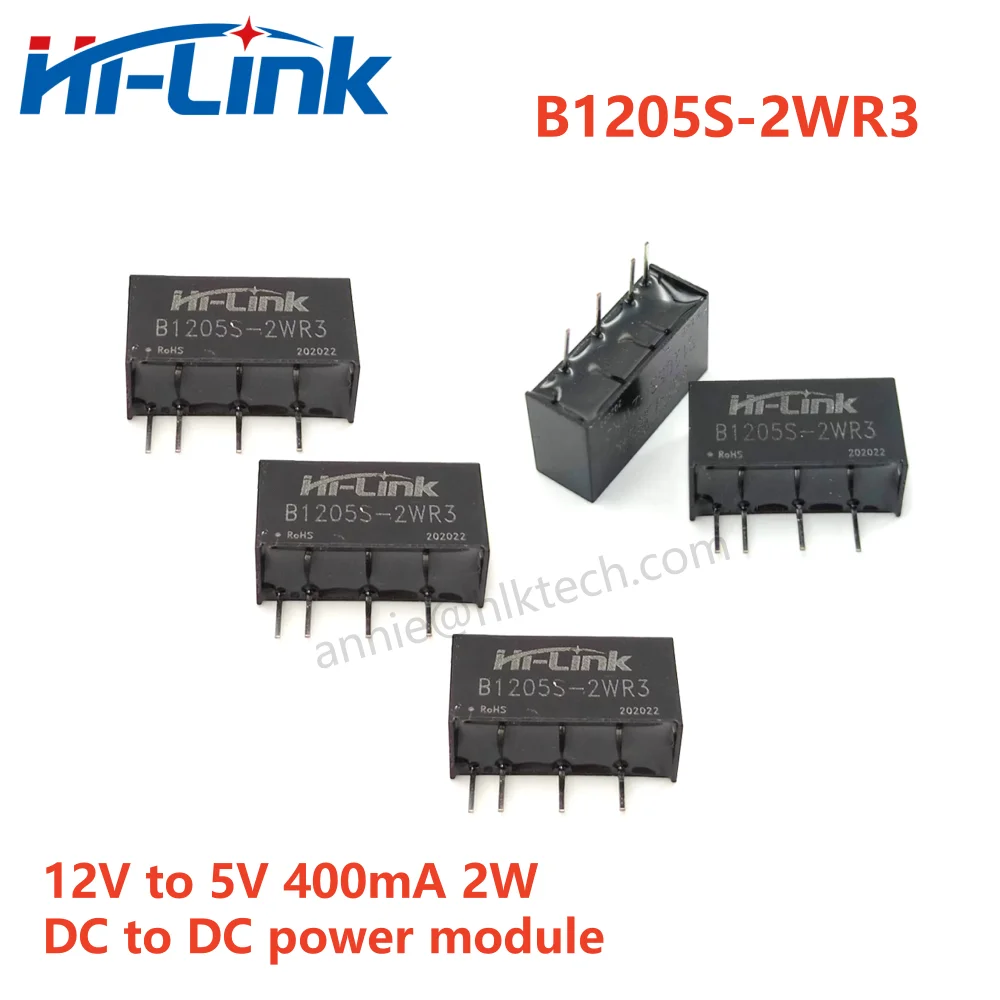 Hilink 20pcs/lot B1205S-2WR3 12V to 5V 167mA 2W DC DC Power Supply Module Low Power Consumption Isolation Mini Power Converter