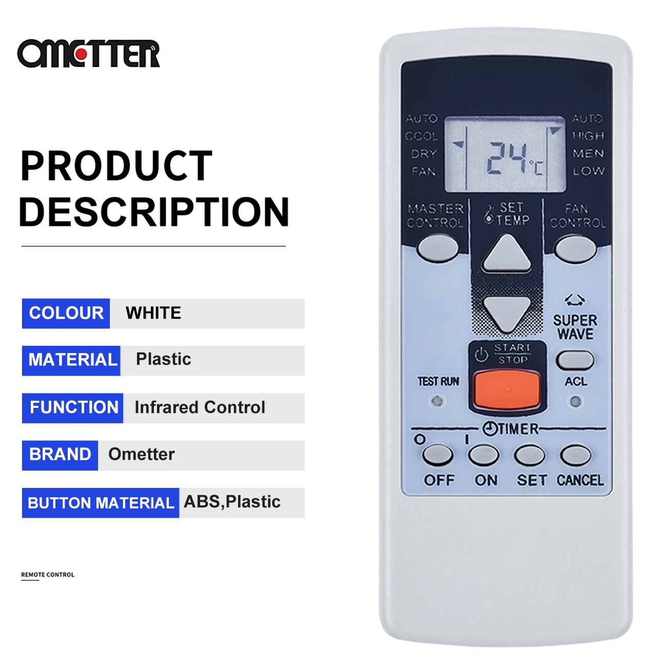 Nuovo telecomando AR-JE11 per Fujitsu General Window AC condizionatore d'aria AMGB13AAT