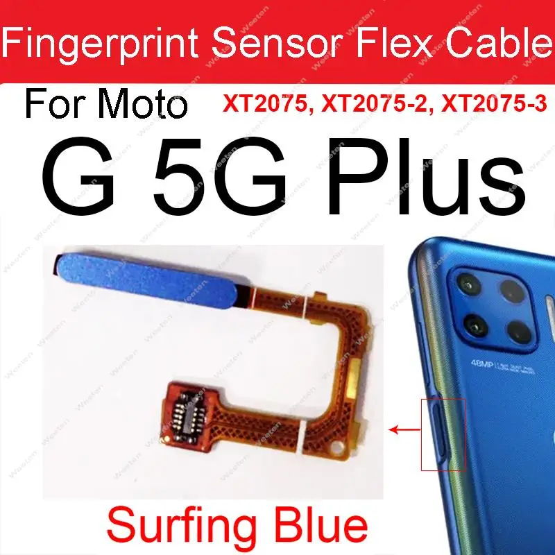 For Motorola Moto G 5G Plus One 5G Fingerprint Reader Touch ID Sensor Return Key Home Button Flex Cable Replacement Parts