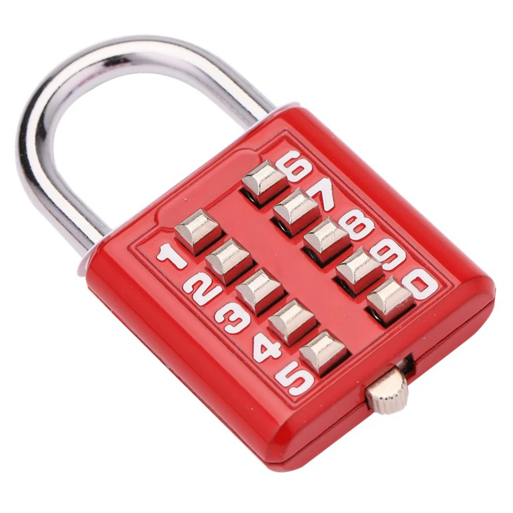 10 Digit Push Button Password Lock Chrome Plated Anti-theft Combination Padlock Push Password Locking Mechanism for Locker Lock