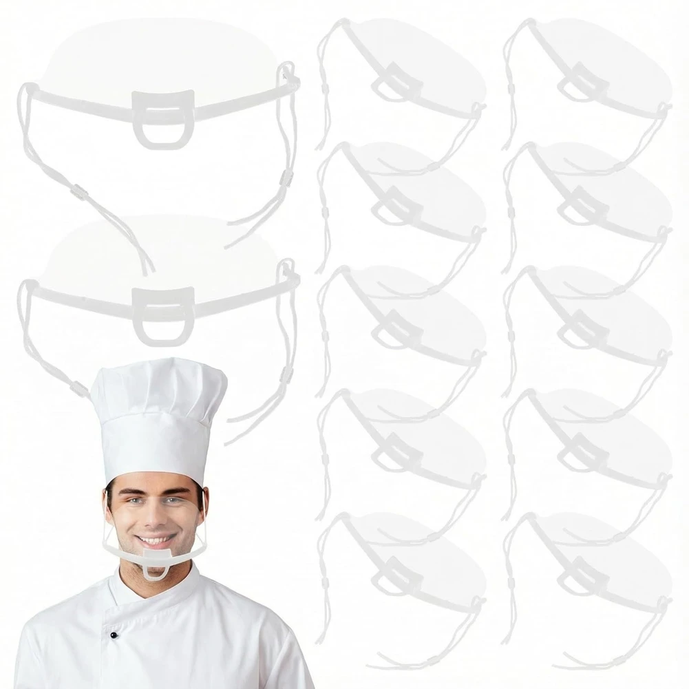 A78I 20 PCS Plastic Catering Mask Proof, for Hotel Beauty Chef Waiter Protective Mask Anti-Splash Transparent Mouth Cover