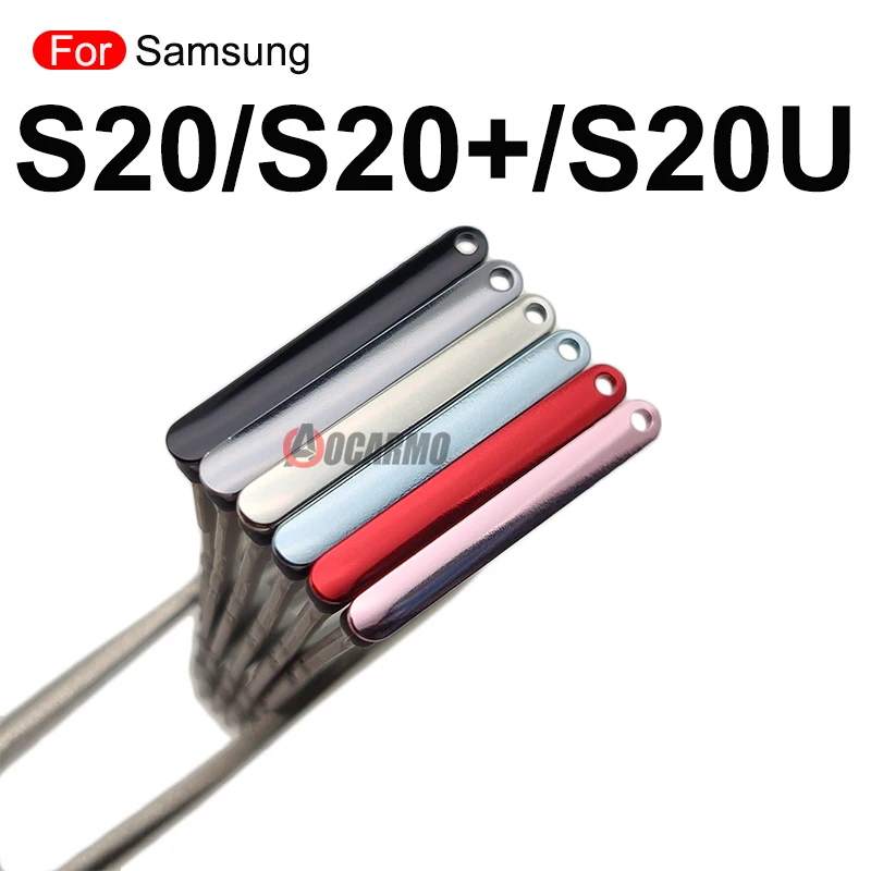 For Samsung Galaxy S20 Ultra Sim Card S20+ S20 Plus Single & Dual Sim Tray MicroSD Holder Nano Slot Replacement Part