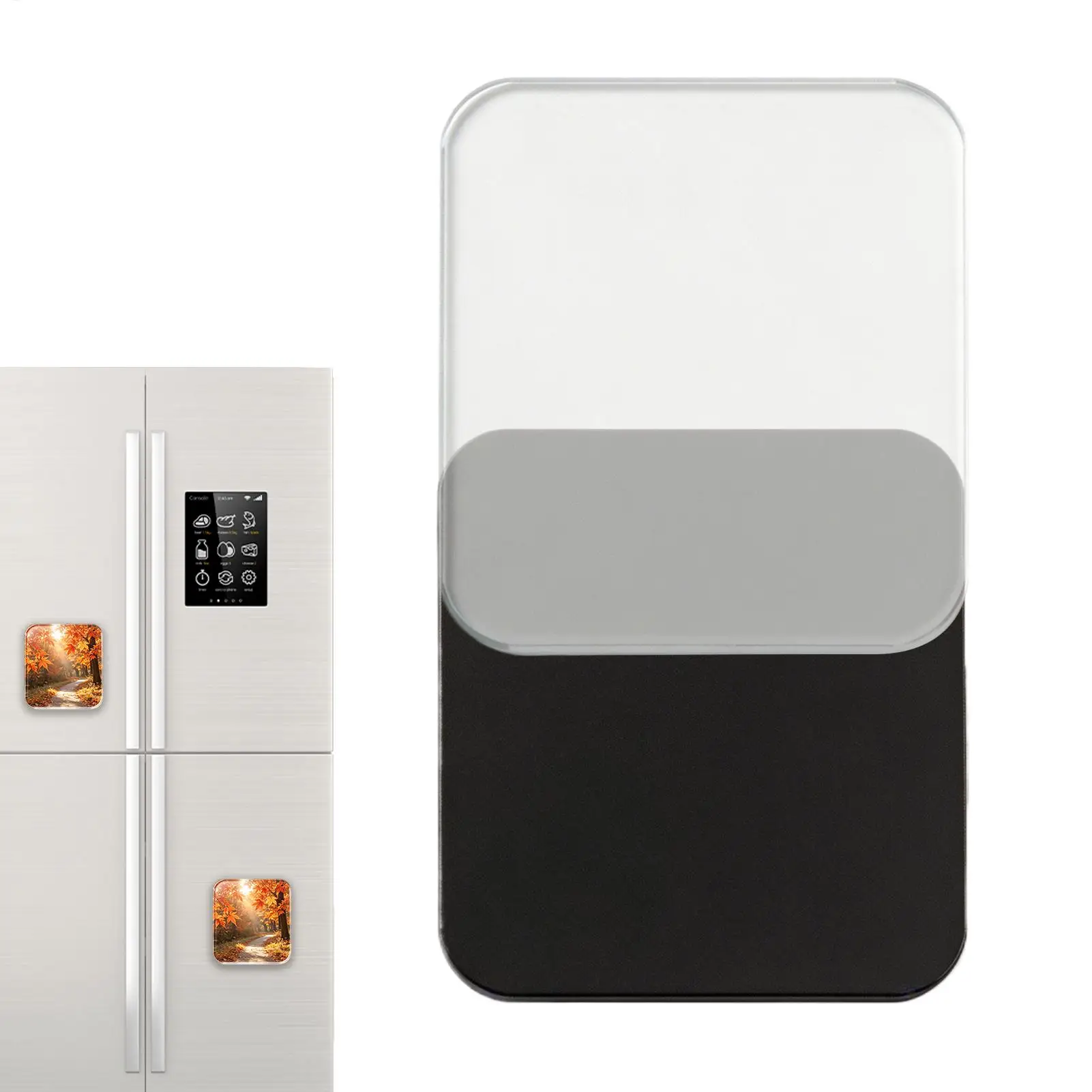 Fridge Magnets Acrylic Magnetic Self-Adhesive DIY Photo Frames Magnets Fridge For Holiday Kitchen Lockers Cabinet Bulletin Board