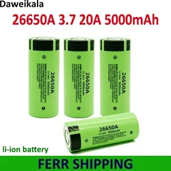 2024 NEW 26650A 3.7V 5000mAh battery high capacity 26650 20A power battery lithium ion rechargeable battery for toy flashlight