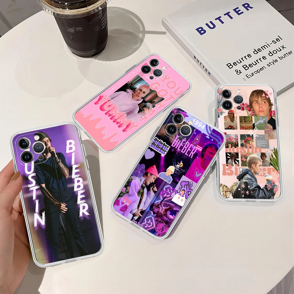 Funda de teléfono J-Justin B-Bieber de silicona suave para Iphone 16 15 14 13 12 11 Pro Mini XS MAX Plus X