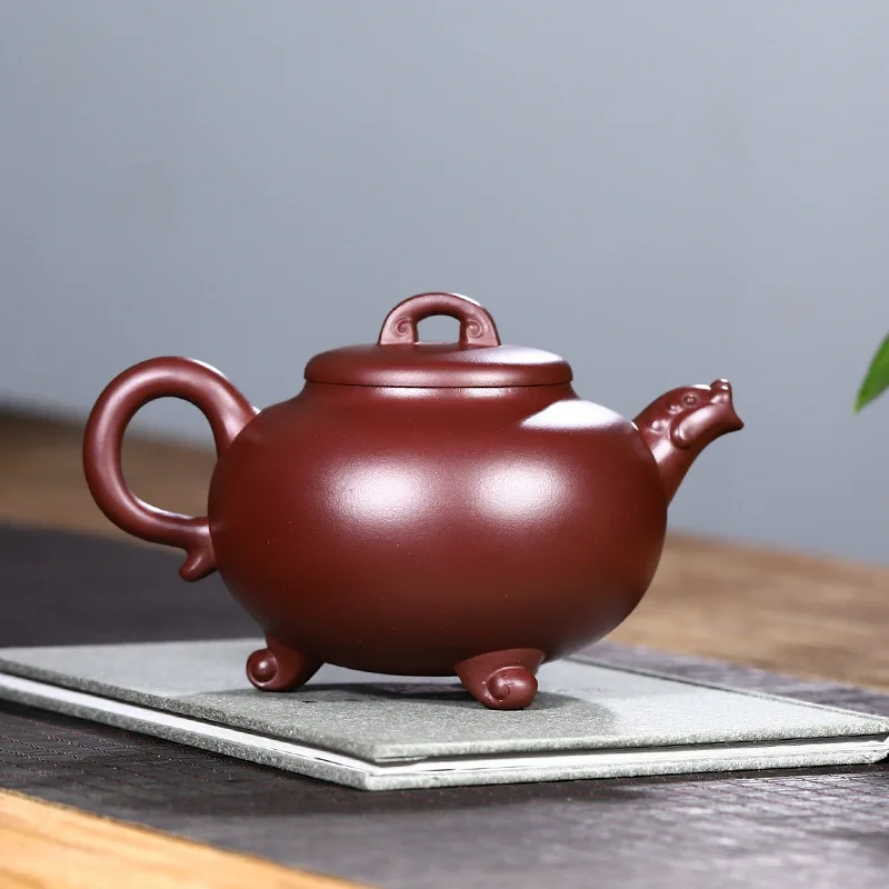 Drop-Shipping Yixing Pure Handmade Raw Ore Purple Clay Pot Wangwang Laifu High-End Tea Set