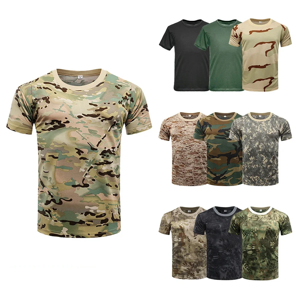 3D Camouflage T-Shirt Männer Kleidung Outdoor Fashion Casual O Hals Kurzarm Sommer Straße Übergroßen Männer Outdoor Sport T Shirts