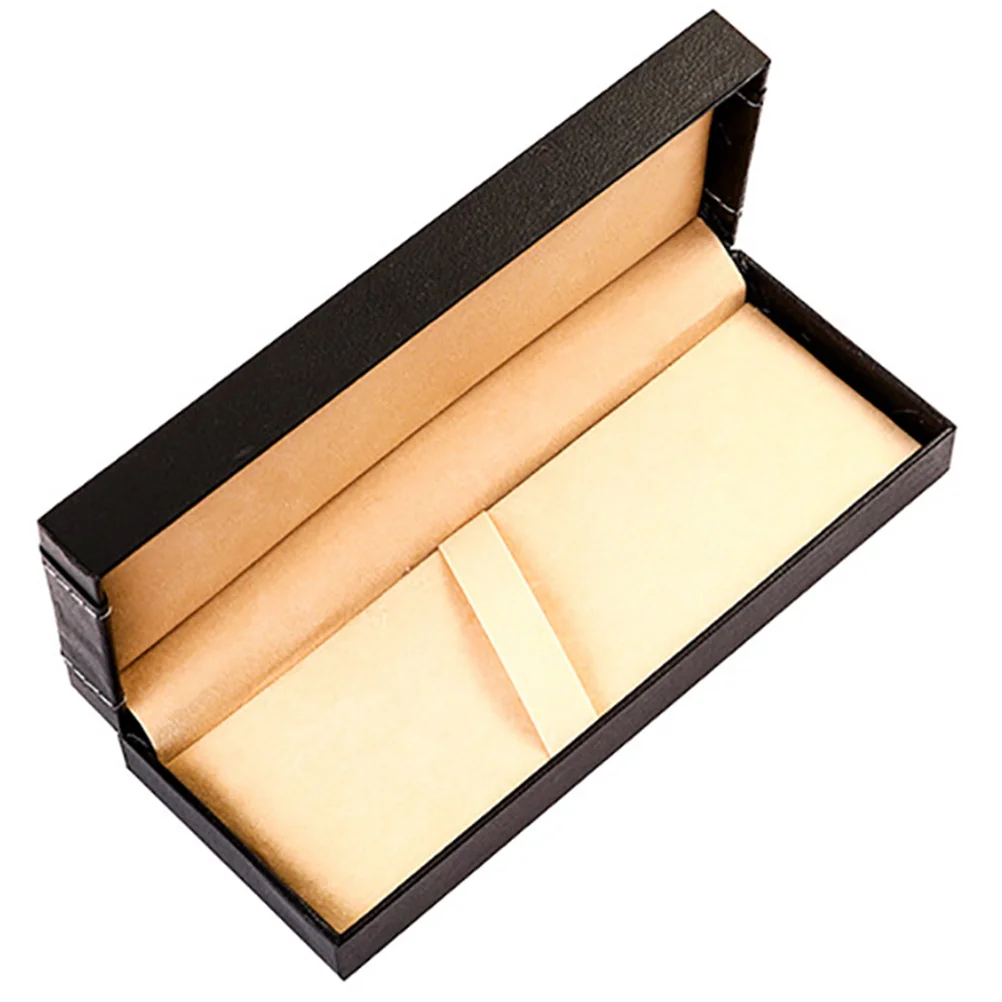 

Fountain Pen Case Black Storage Box Portable Organizer Desk Holder Single Pen Gift Pencil Case Decorative Tray Firm Closure
