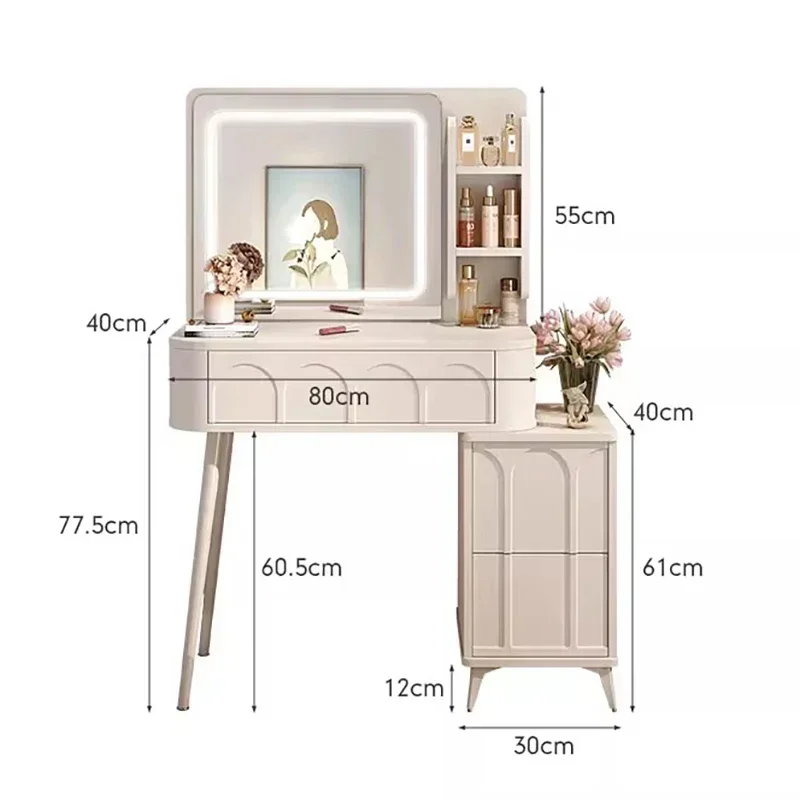 Nordic Drawer Vanity Table Girls Luxury Home Storage Vanity Table Bedroom Multifunctional Comoda Pra Quarto Decoration