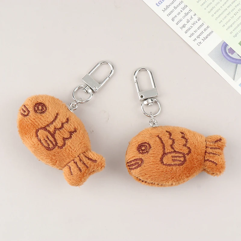 Kawaii Fish Phone Strap Charm Keycord Landyard Toy Plush Taiyaki Pendant Keychain for Phone Accessory Gift