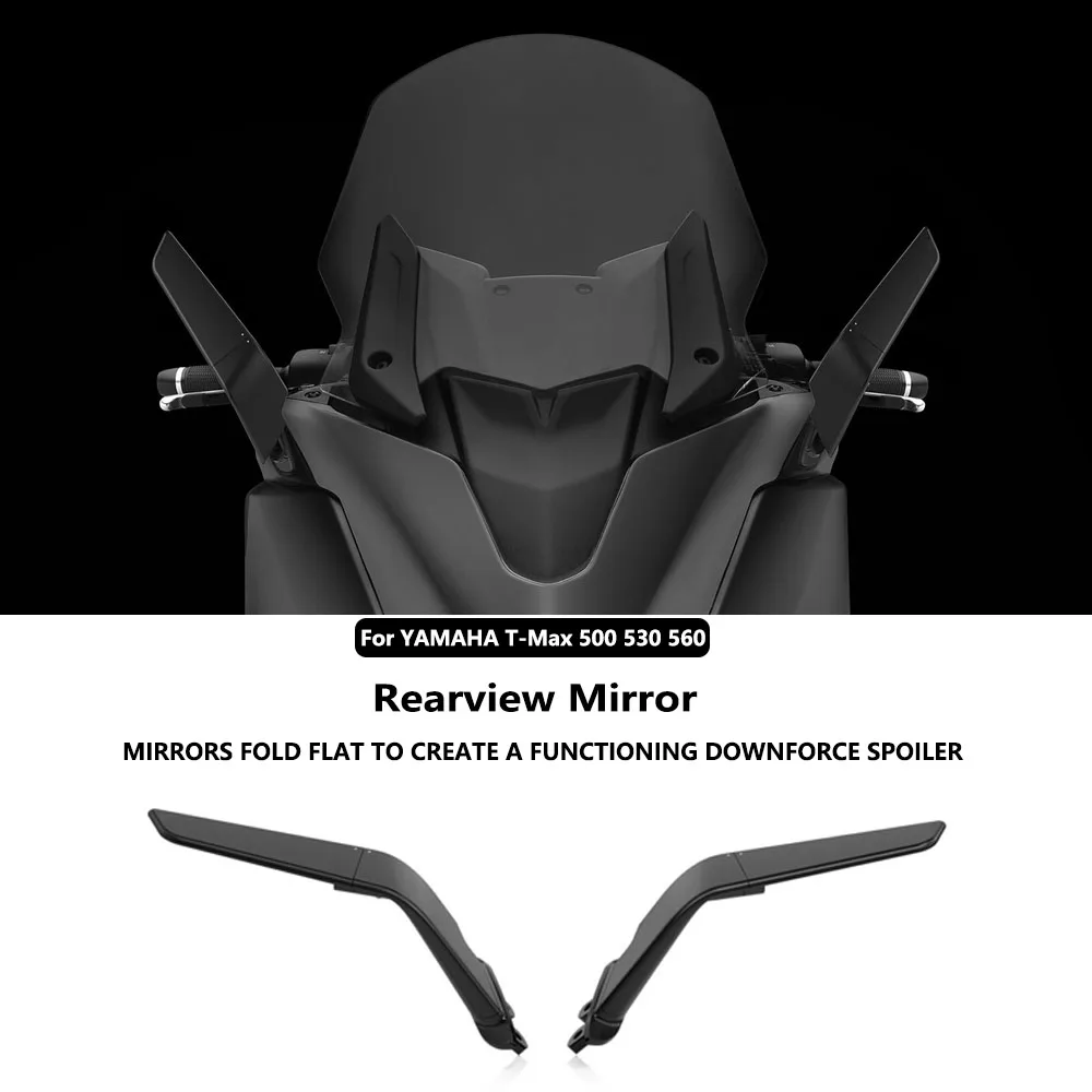 

For Yamaha T-Max 560 T-Max 530 T-Max 500 2004-2021 Winglets Side Mirror Motorcycle Rearview Mirror With Wind Deflector