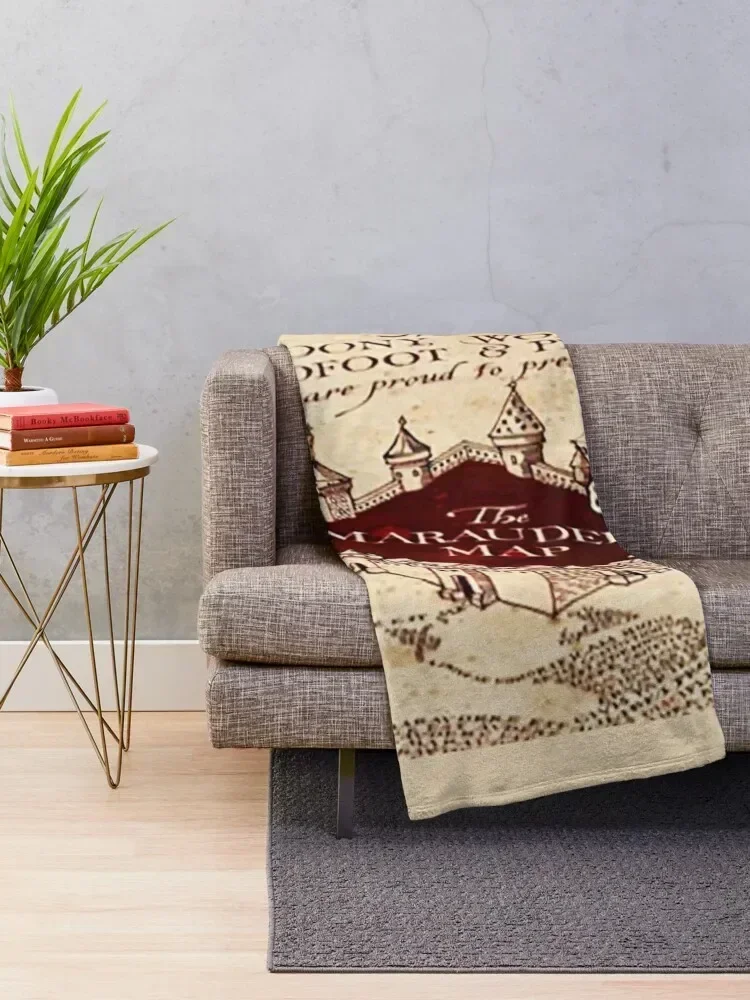 the marauder map Throw Blanket