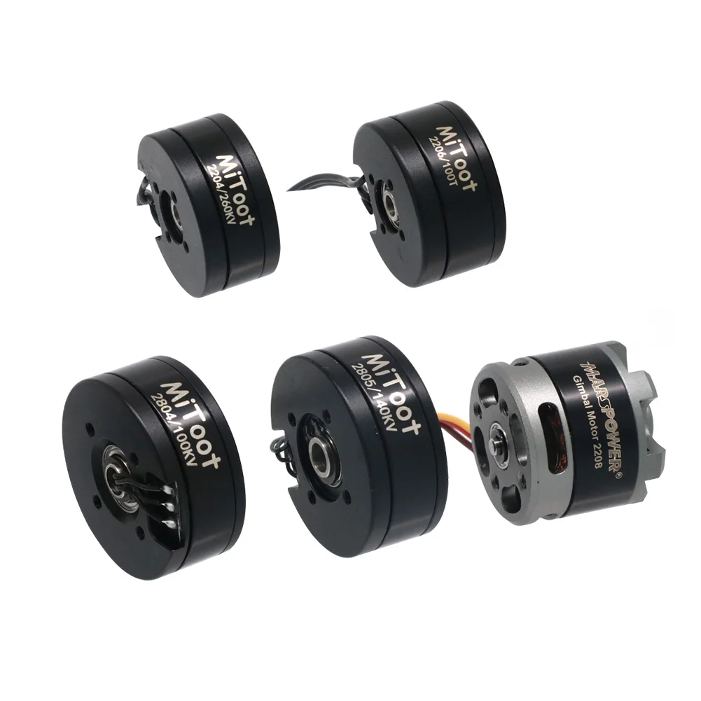 2pcs/lot Mitoot  Brushless Gimbal Motor 2204 260KV / 2804 100KV / 2805 140KV For CNC Digital Camera Mount FPV