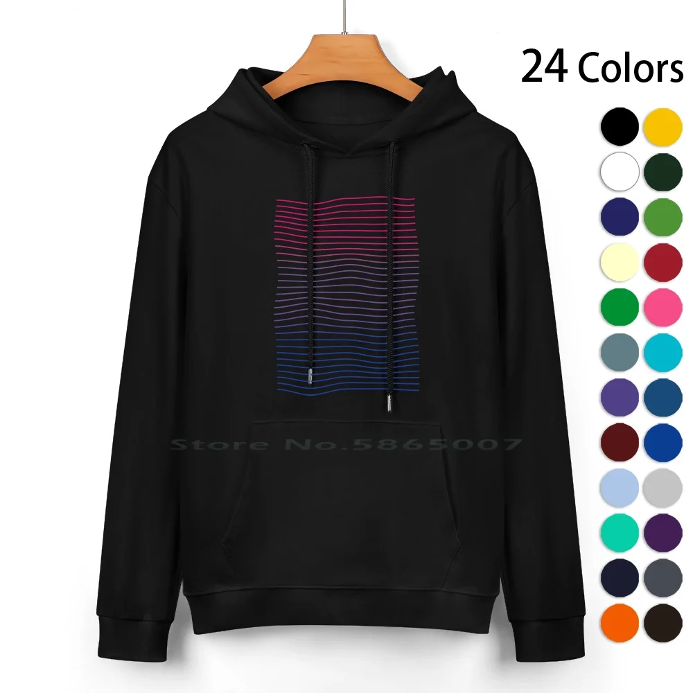 Bisexual Pride Pure Cotton Hoodie Sweater 24 Colors Diversity Rainbow Lgbtqa Lgbti Lesbian Bisexual Pride Queer Non Binary