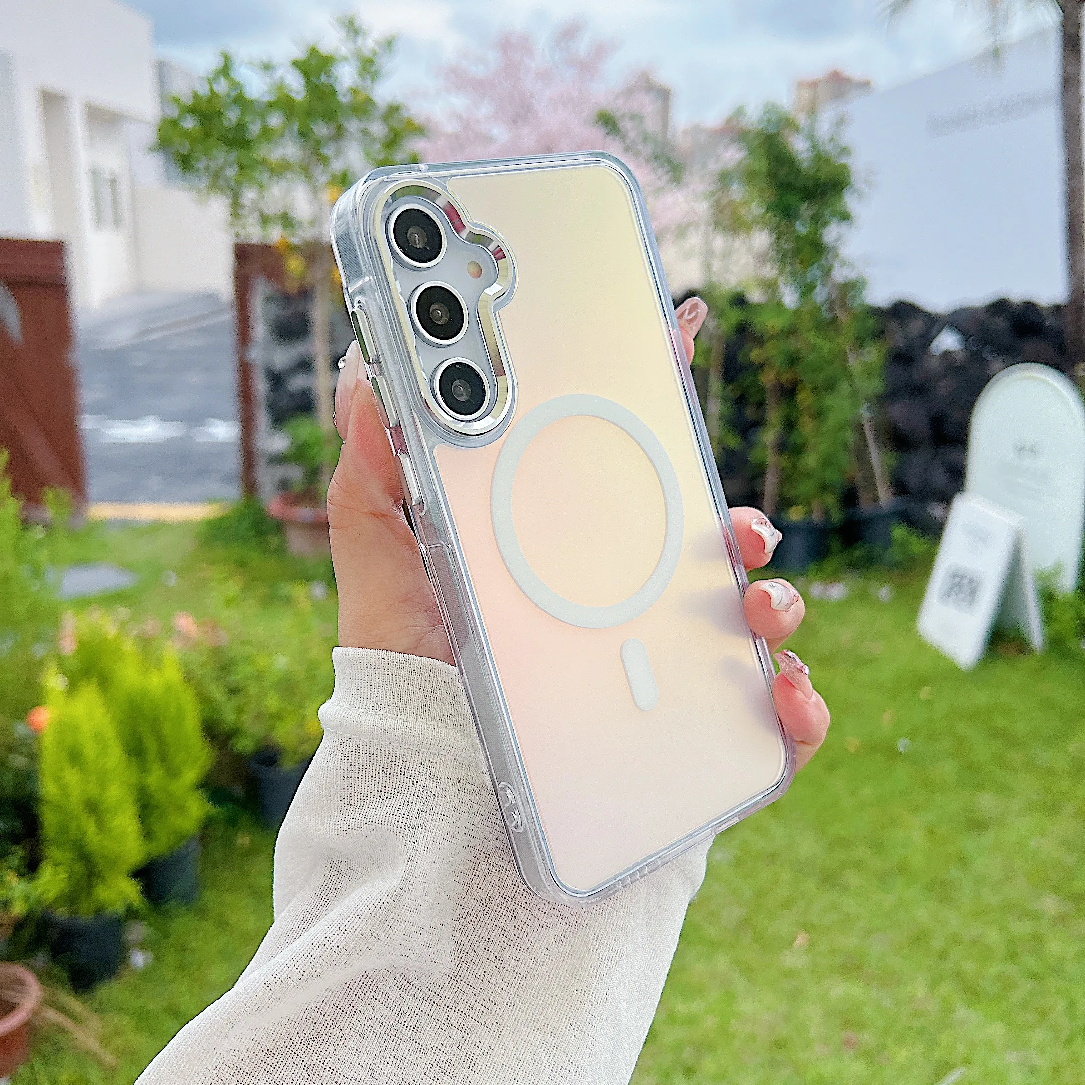 Fashion Laser Gradient Shockproof Magnetic Case For Samsung Galaxy A06 A55 A54 A53 A35 A34 A25 A15 A05 A05S A24 Magsafe Cover - náhled 5