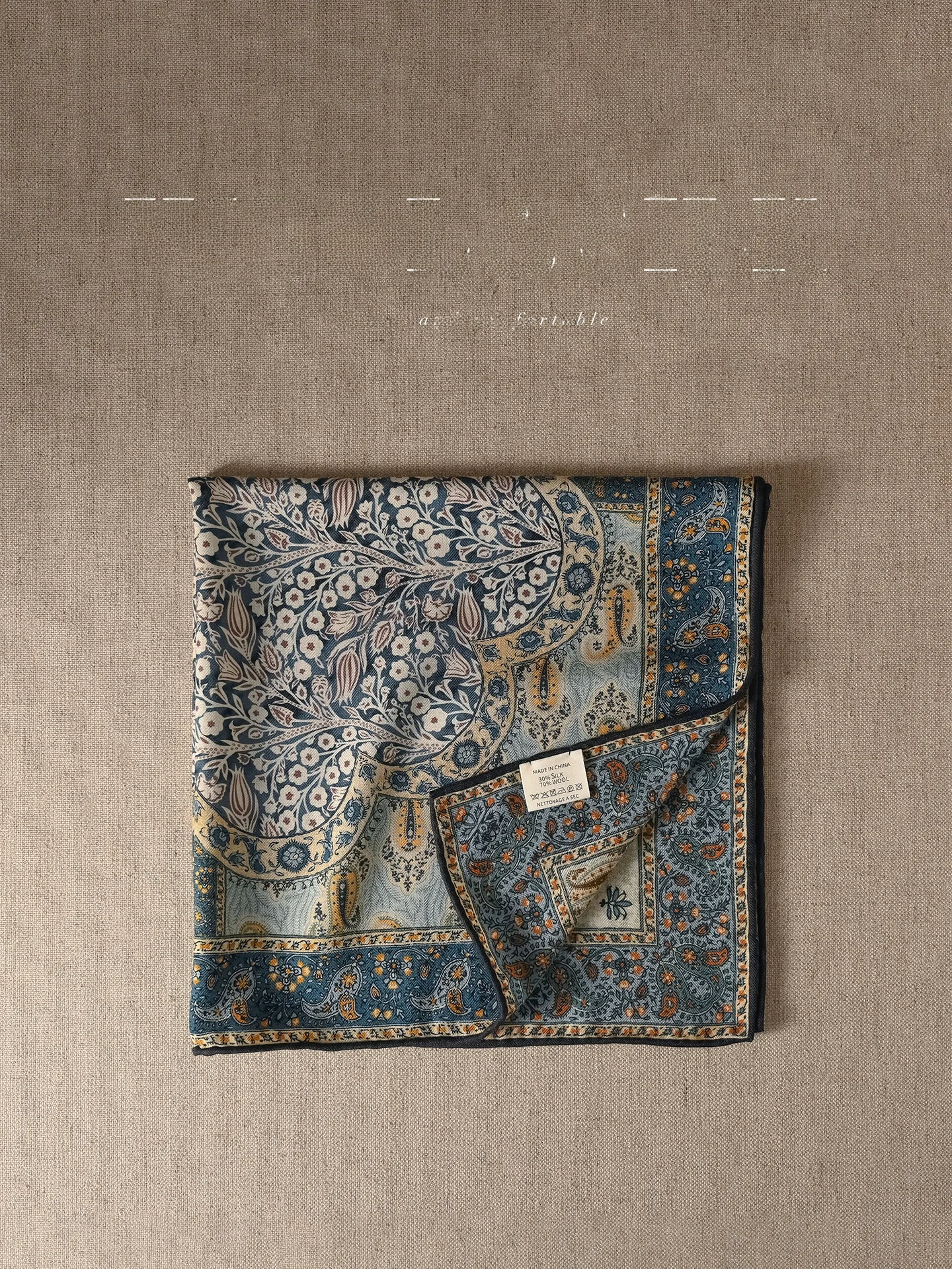 blue-silk-wool-scarf-women's-2025-new-cashmere-neck-warmer-high-end-sensation-luxury-vintage-style-fashion-accessory