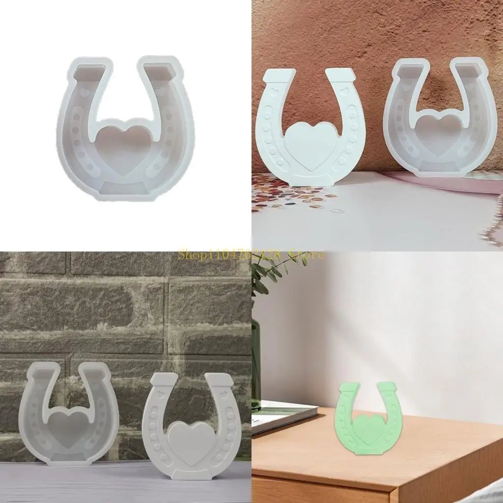 

Силиконовая форма в форме подковы в форме сердца для проектов DIY и украшения комнаты, лучшая распродажа