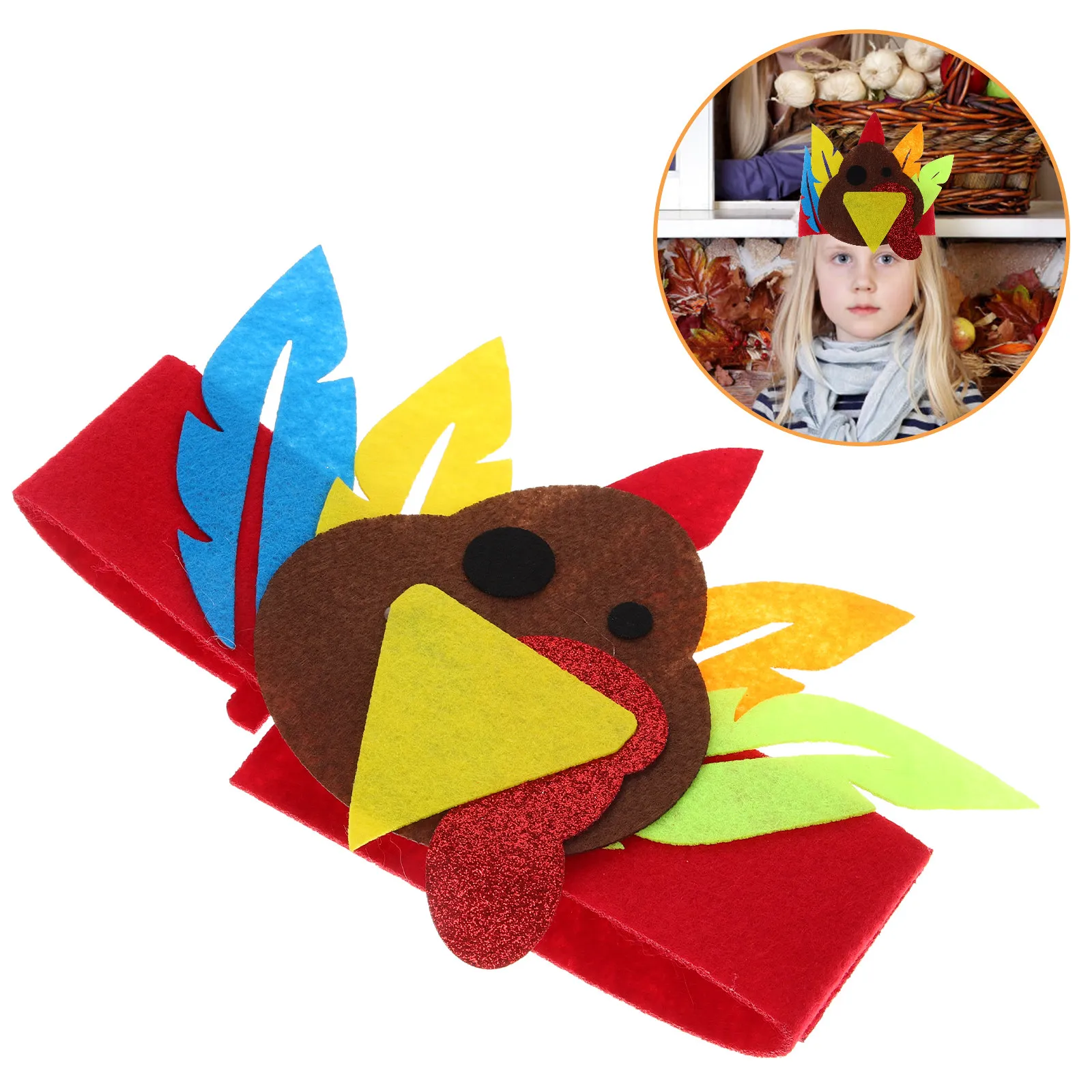 

Turkey Drumstick Headband Multi-Color Thanksgiving Party Hair Hoops Festival Decor Accessories Hair Care Tools Party Props