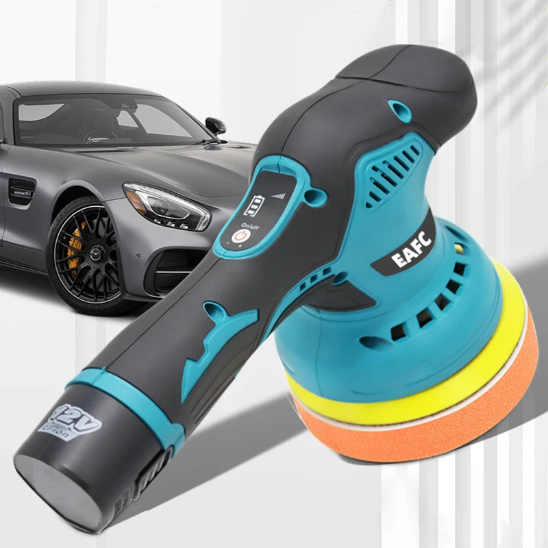 Wireless Car Polisher 12V 2800-5500rpm Cordless Car Polishing Machine Electric Polishing Wax Tool Noiseless 8 Variable Speeds