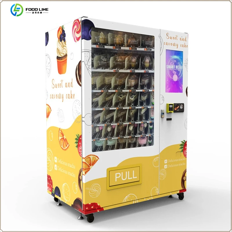 Energy-Efficient Refrigerated Canned and Cup Cake Vending Machine Elevator FL Customized