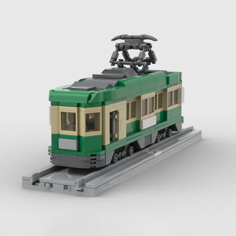 Modello di treno ferroviario Modello Moc Mattoni da costruzione Tecnologia modello Tramcar Blocchi modulari Regali Giocattoli di Natale Set fai da te Assemblaggio