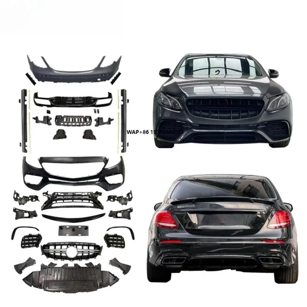 

E63 Style Car Body Kit for W213 Upgrade E63s Front Bumper Grille Side Skirt Diffuser Exhaust Pipe 2017-2020