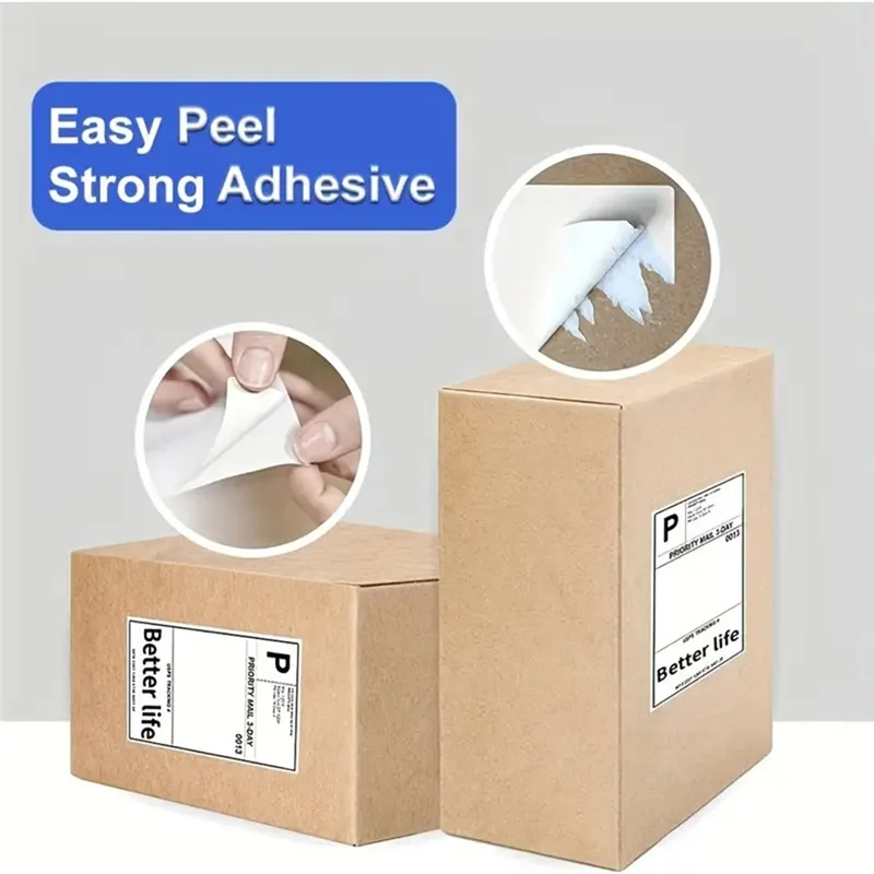 ABFM-Direct Thermal Labels 500 Labels Per Stacked -Strong Adhesive For Shipping Label
