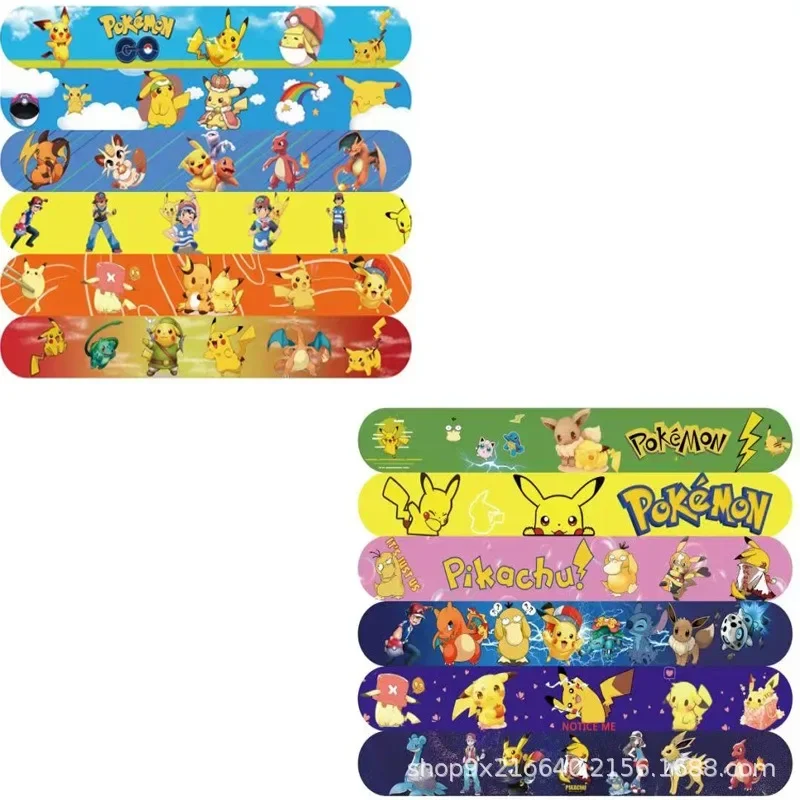 Pokemon Snap Cirkel Party Armbanden Pikachu Cijfers Anime Polsband Kind Klap Band Puzzel Speelgoed Jongens Meisjes Verjaardagsfeestje Geschenken