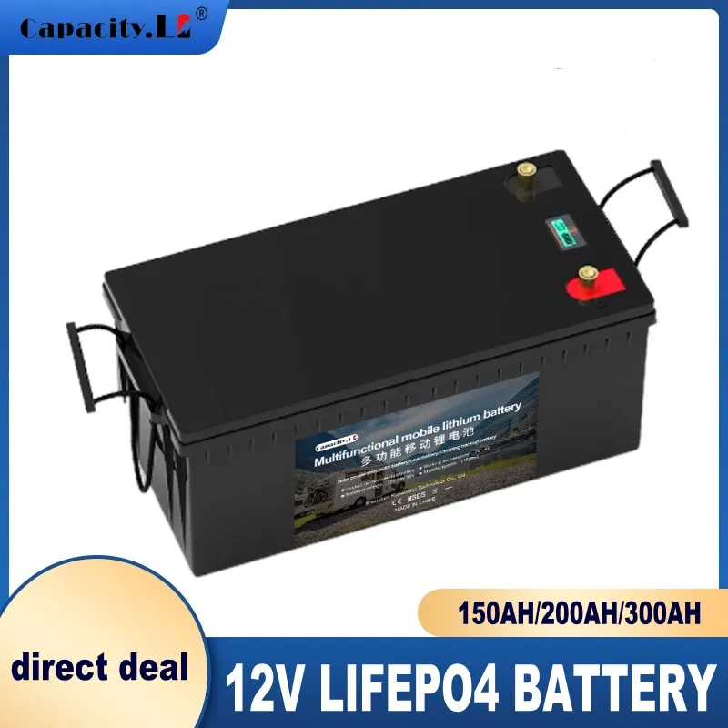 12v 300ah Battery Pack 150ah 320ah Lifepo4 Battery 280ah 200ah Solar RV Energy Storage Battery Marine Waterproof Backup Battery