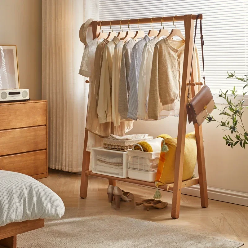 

Coat rack all solid wood hanger floor