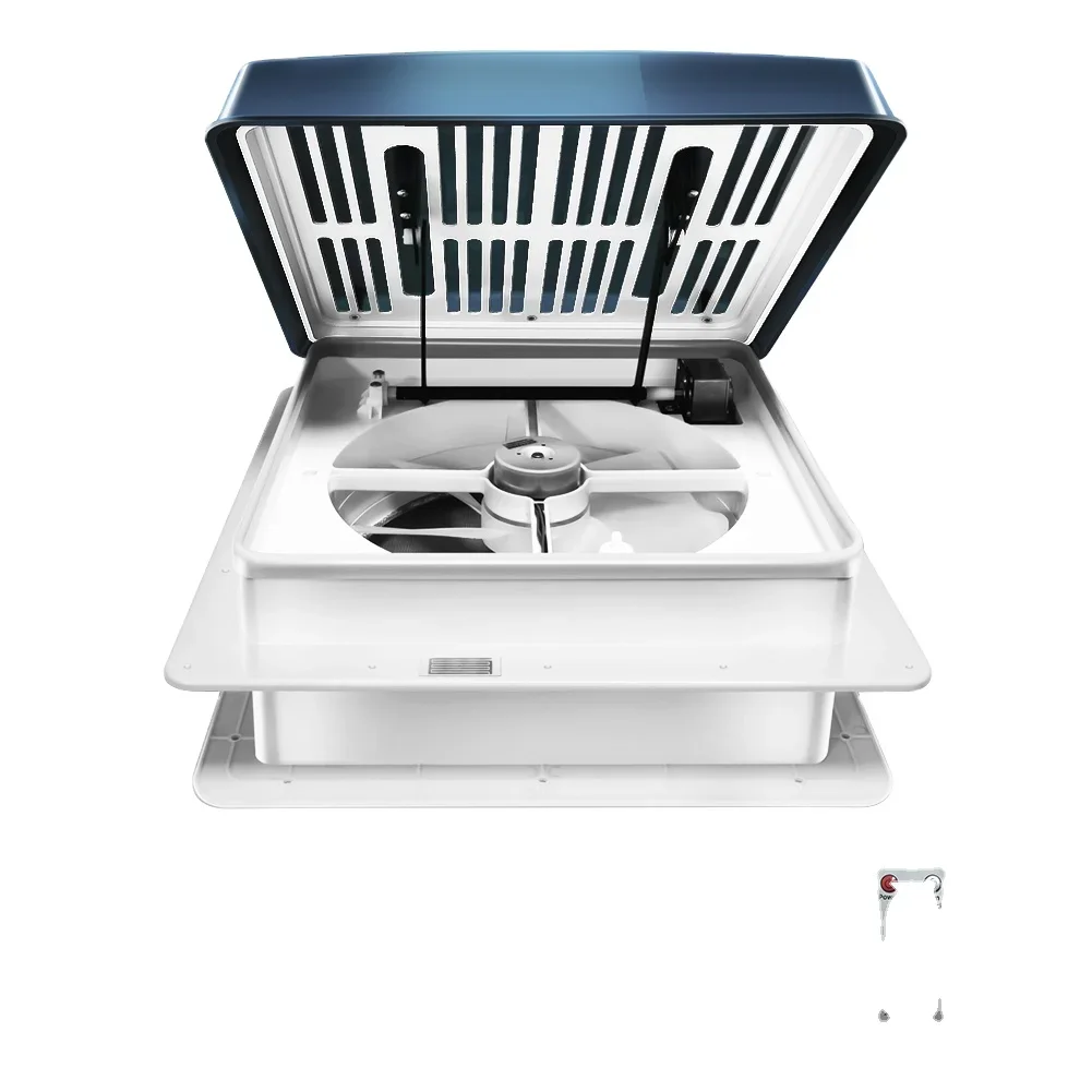 

360*360 MM 4 speed CE certified reversible airflow rainwater auto-sensing RV roof ventilation fan