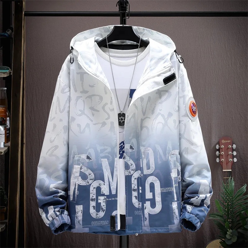 

Двухцветная куртка для мальчиков 2-5 лет, модная весенне-осенняя верхняя одежда, на молнии, с капюшоном, длинный рукав, свободный крой, полиэстер...