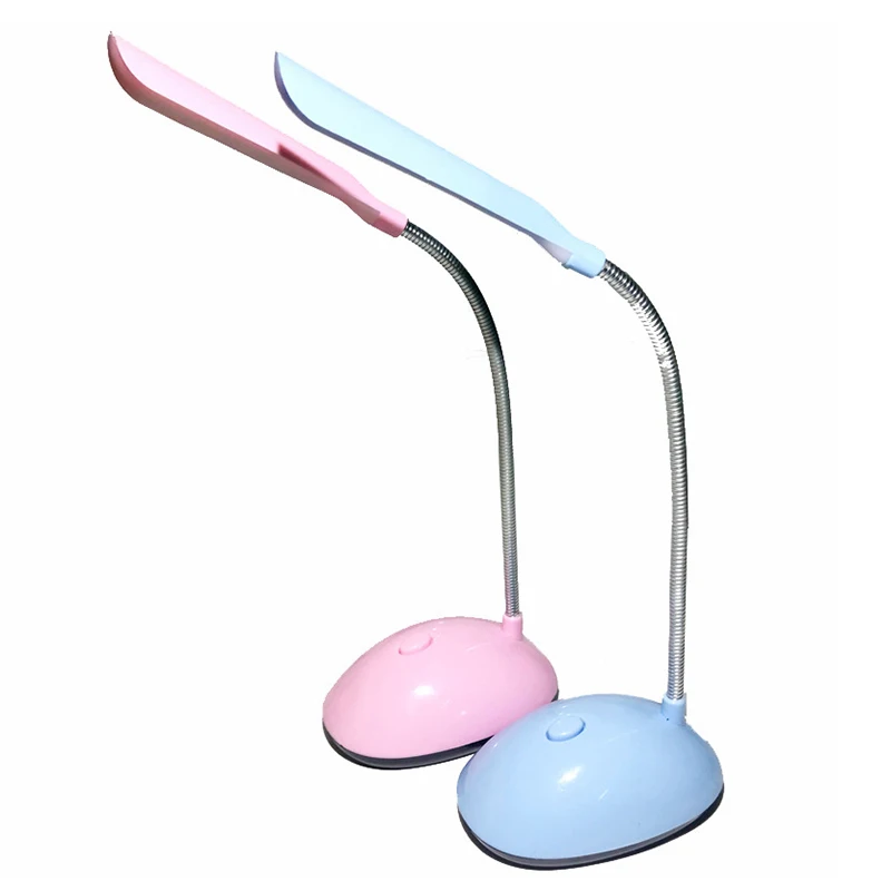 Lampu LED Mini 360 derajat portabel, lampu meja pelindung mata untuk membaca asrama, lampu samping tempat tidur meja