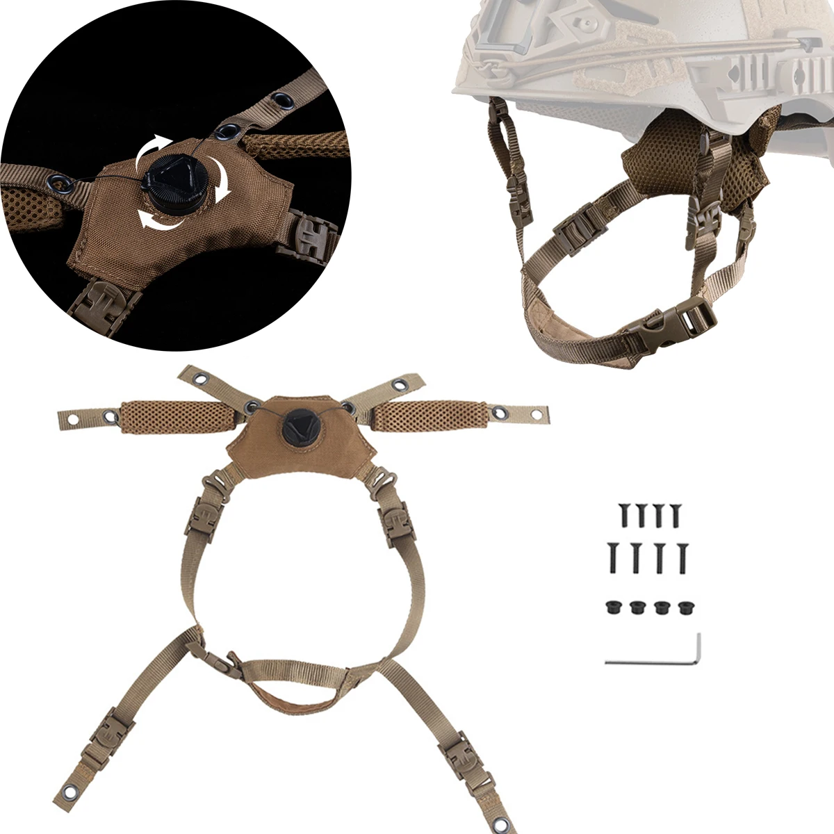 Tactical Helmet Hanger Rope Quickly Adjusts Hunting Helmet Hanger Rope Chin Hanger Rope For OIutdoor Hunting Activities