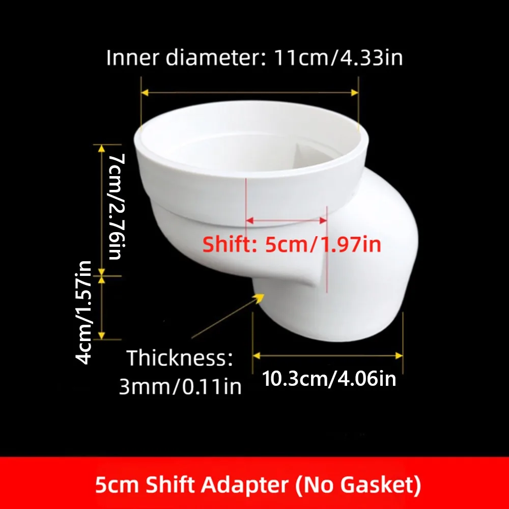 

110 мм труба переключения унитаза, ПВХ-пластик, смещенная конструкция, адаптер для перемещения слива унитаза, удлинитель, адаптер-удлинитель