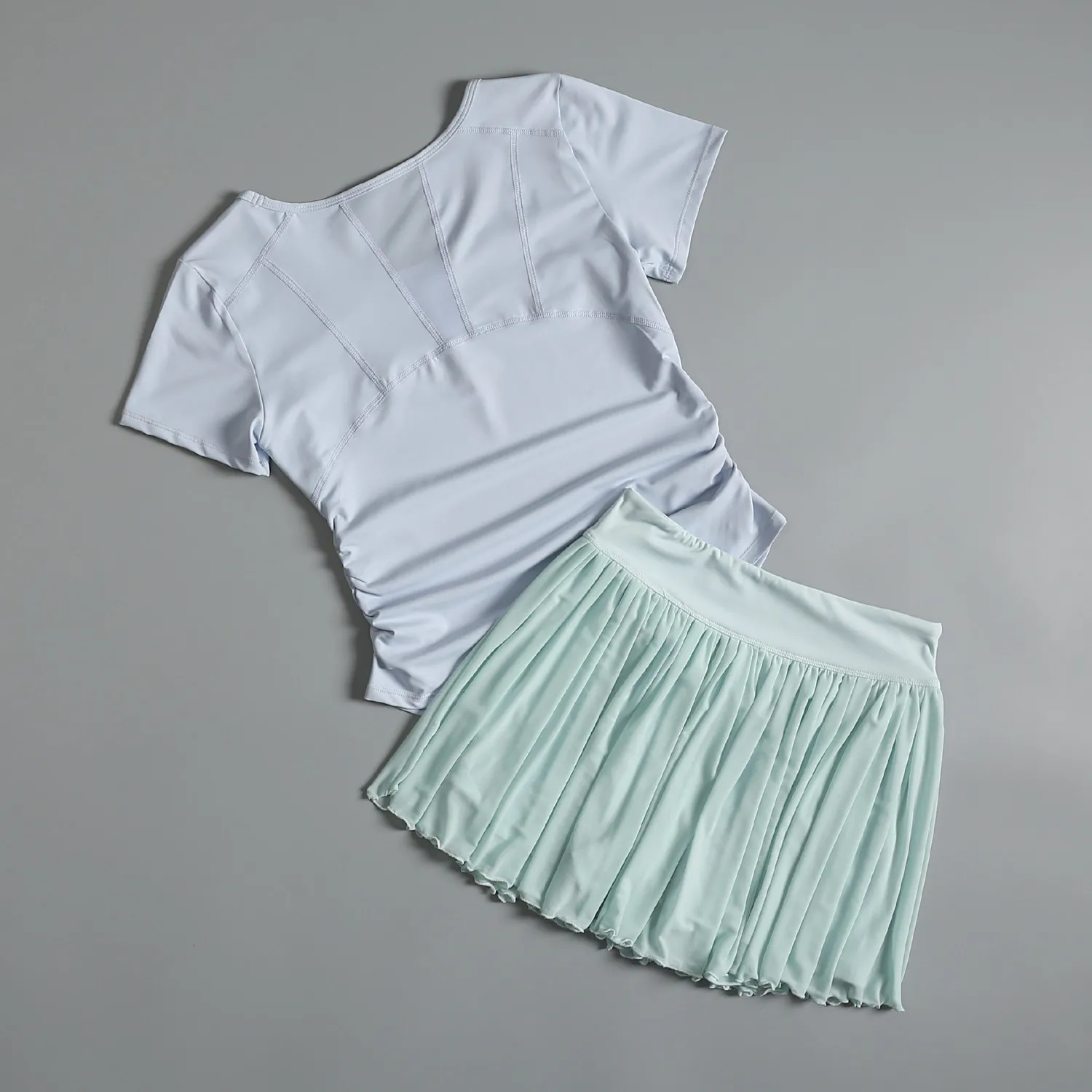 High-end yoga clothing suit for women summer quick-drying morning running sports slim short-sleeved professional tennis