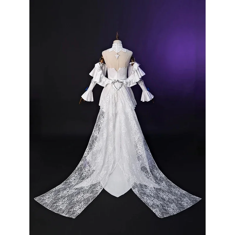 ROLECOS LOL كريستال روز سونا تأثيري حلي جزيرة سلاسل سونا زي هالوين الزي المرأة فستان أبيض جديد الجلد