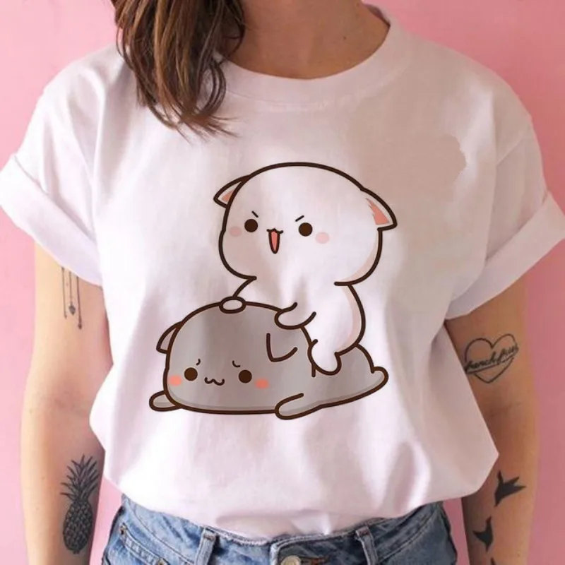 Bubu Dudu T Shirt Women Kawaii Cartoon Y2k Punk Funny T-shirt Hip Hop Unisex Streetwear Harajuku Anime Tshirt Oversized T Shirt