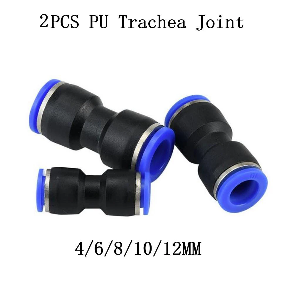 High Quality Hot Quick Connectors Straight Fittings Plastic+brass Push In 1 (MPa) 2pcs 4/6/8/10/12/mm Accessories