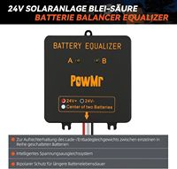 PowMr 24V Battery Balancer 24v Solar System 12V Battery Equalizer Lead Battery Series Solar Cell Regulator Protects the Battery