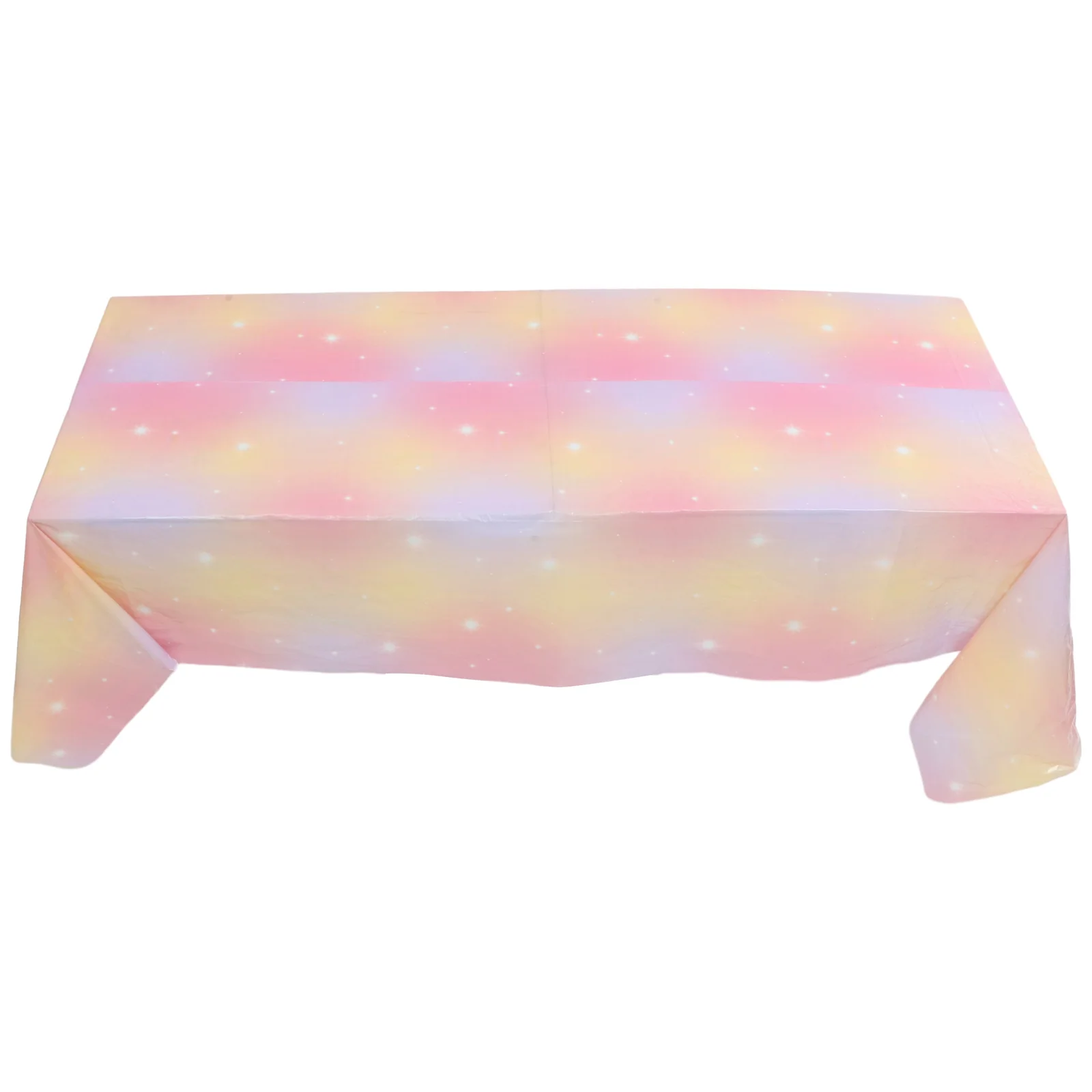 

Gradient Color Disposable Rainbow Tablecloth Large Rectangular Decorative Table Cover for Birthday Party Wedding Family