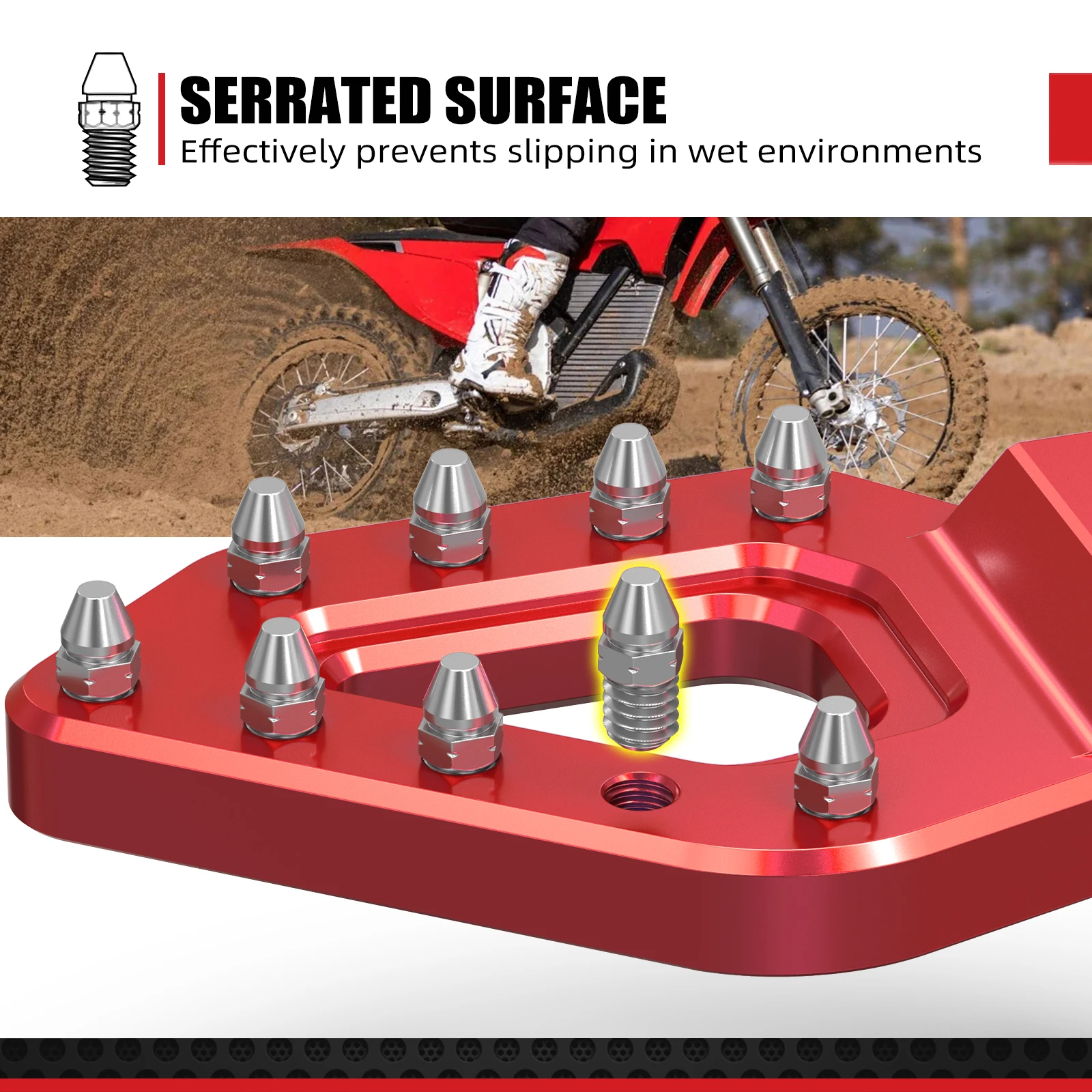 

NICECNC For Stark Varg EX 2024-2025 Motocross Rear Brake Pedal Step Tip Plate Aluminium For Stark Varg MX Electric Dirt Bike