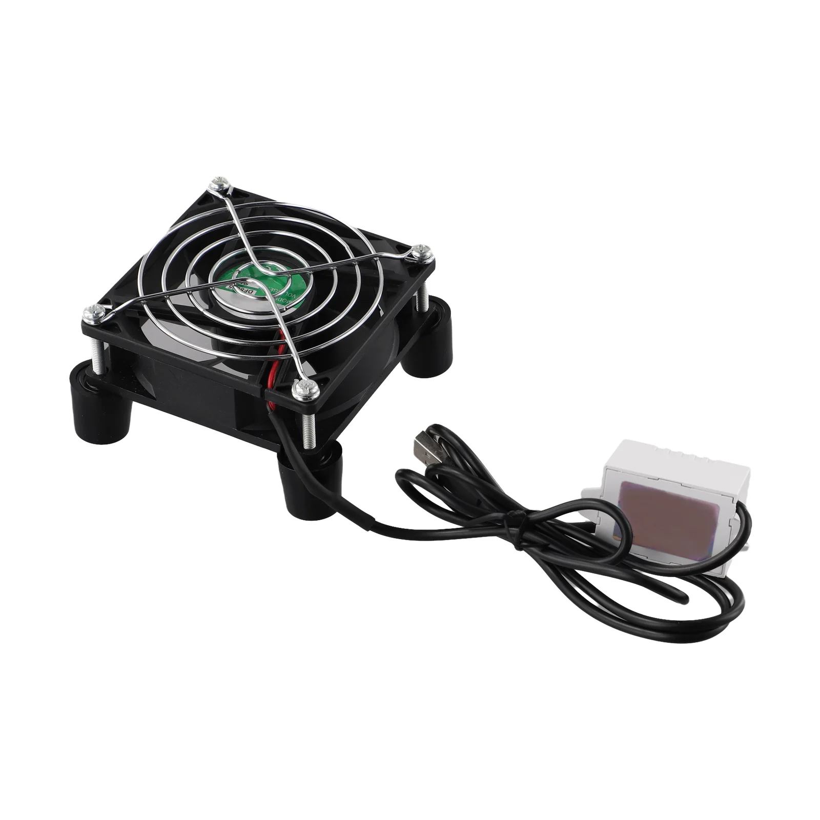 Black USB Router Cooling Fan Oil Motor USB Powered Mesh Pad 100cm Power Cord 3000 RPM Rotation Speed 5V Low Voltage