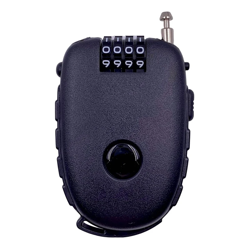 Cadeado de combinação de cabo, bloqueio de esqui, bloqueio de carrinho, bloqueio de cabo, cabo retrátil de aço de 90 cm / 2,4 mm (diâmetro)