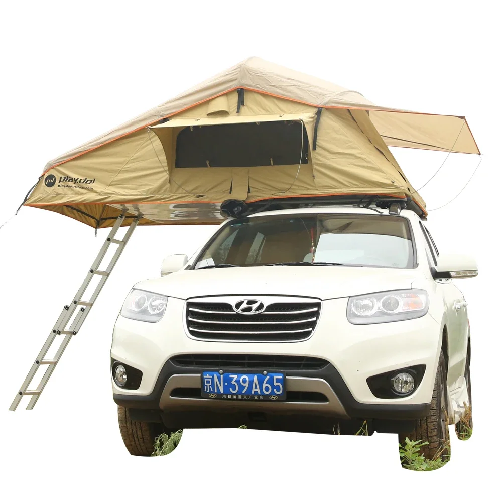 4X4 Car Tent Trailer Rack 4WD Camping Car Side Awning Roof for SUV MPV Hatchback and top 2 ladders Sedan Anti-uv Tents