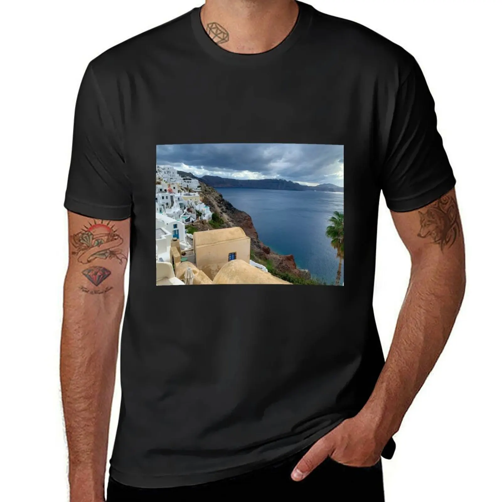 Colors of Oia, Santorini, Island Life T-Shirt plus size tops plus sizes boys animal print clothes for men